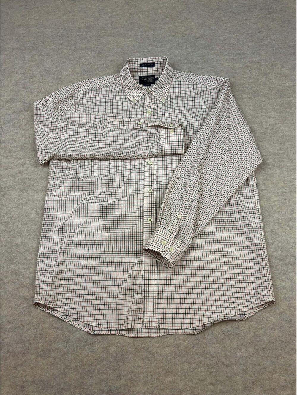Sir Pendleton Men's Wool Button-Front Plaid Shirt Size L